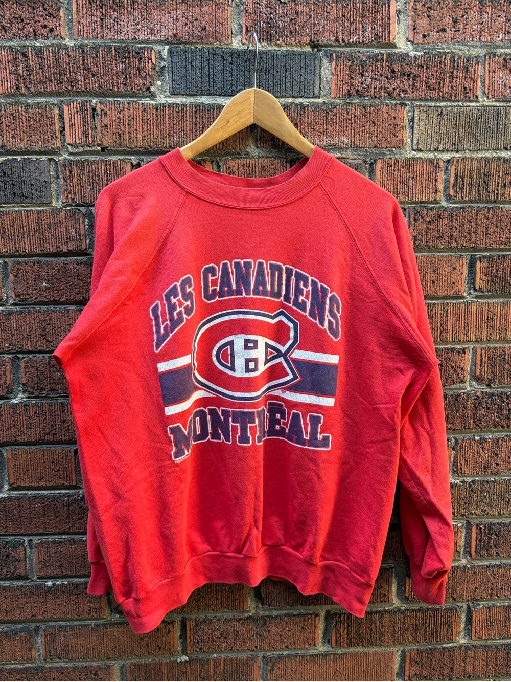 True Vintage Red Montreal Canadiens Crew Sweater - 1988